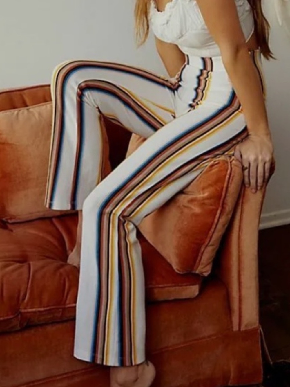 Free People crop flare stretch pants